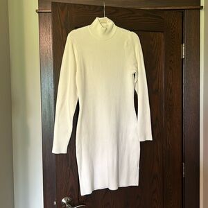 Mock neck sweater dress